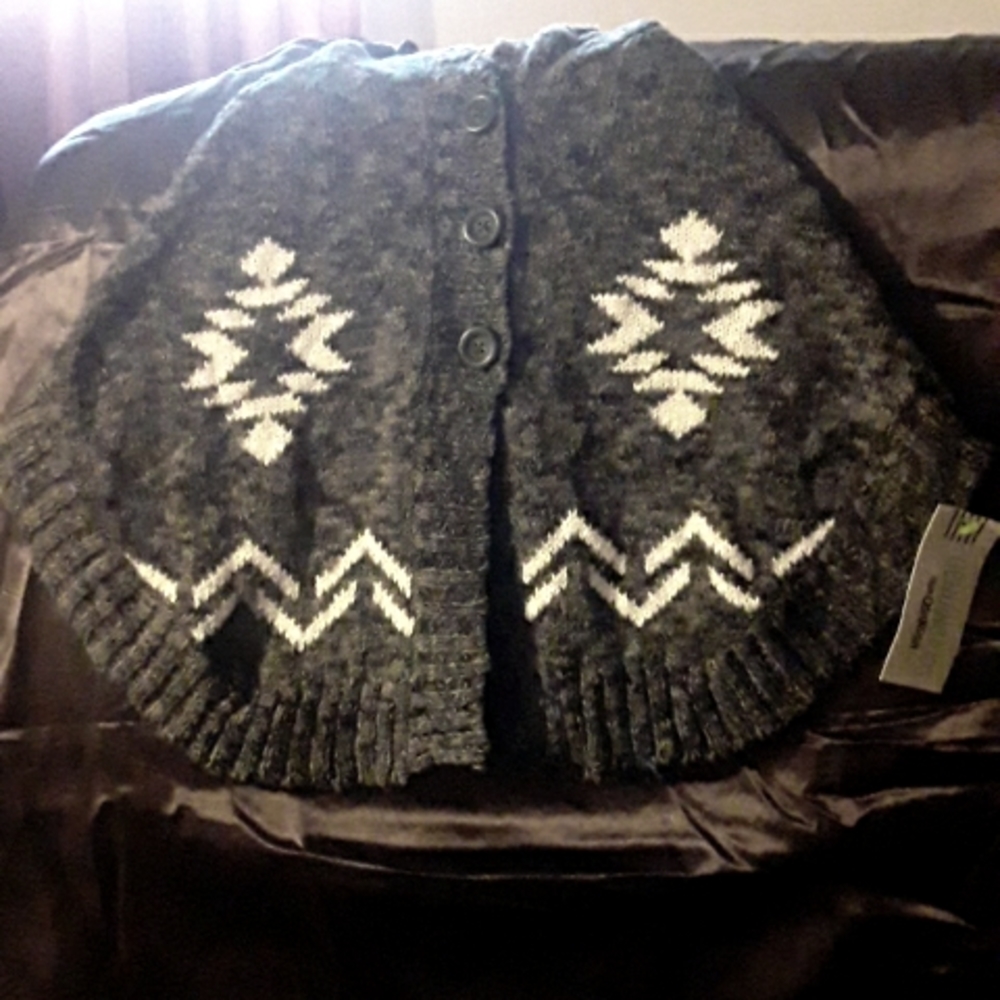 Kids sweater poncho